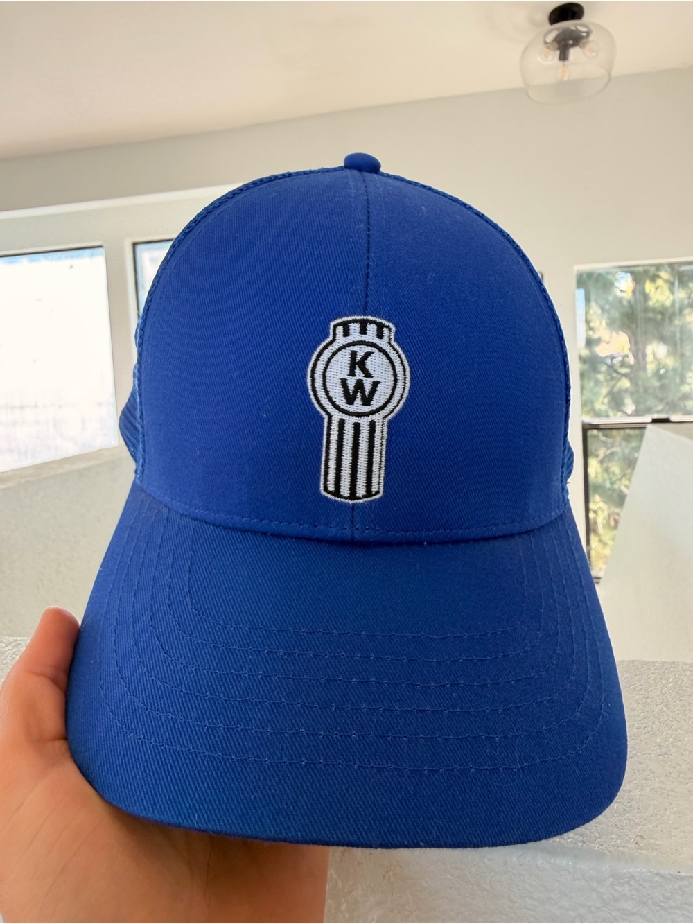 Kenworth Trucking Embroidered Logo Men's Blue Cap